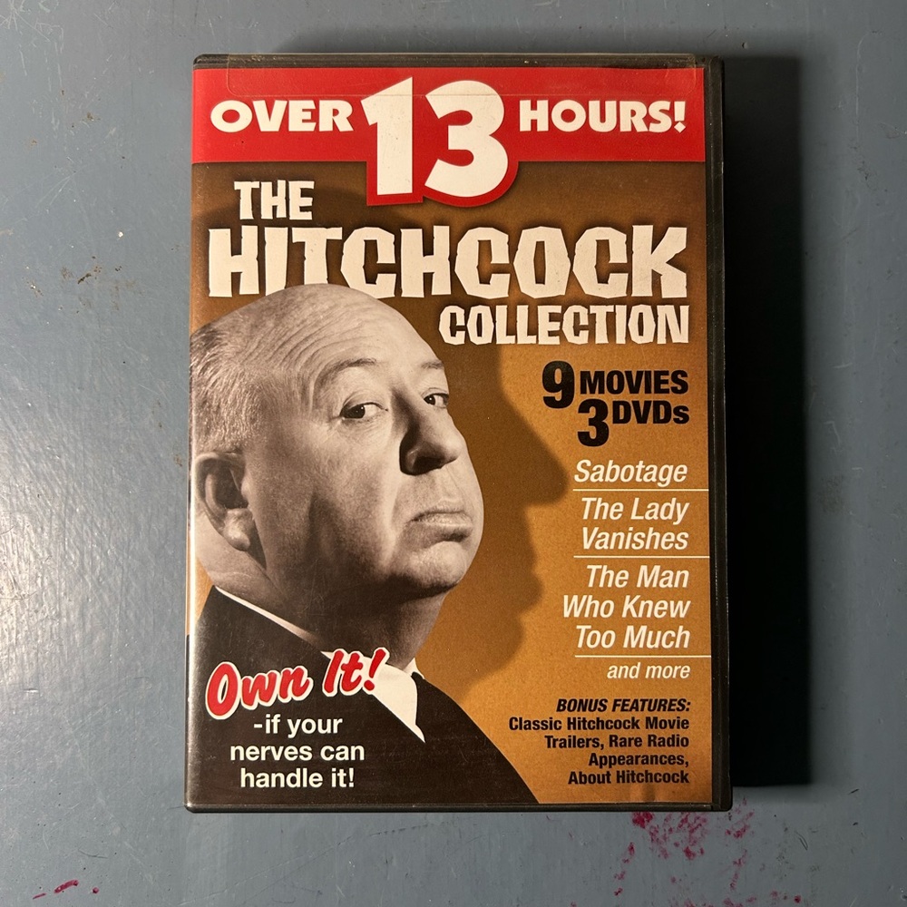 The Hitchcock Collection, DVD Over 13 Hours 3 Disc Box Set